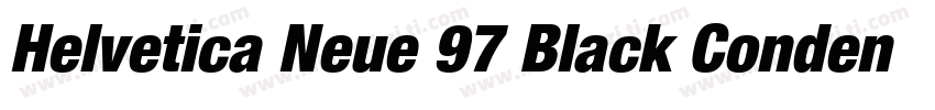 Helvetica Neue 97 Black Condensed字体转换